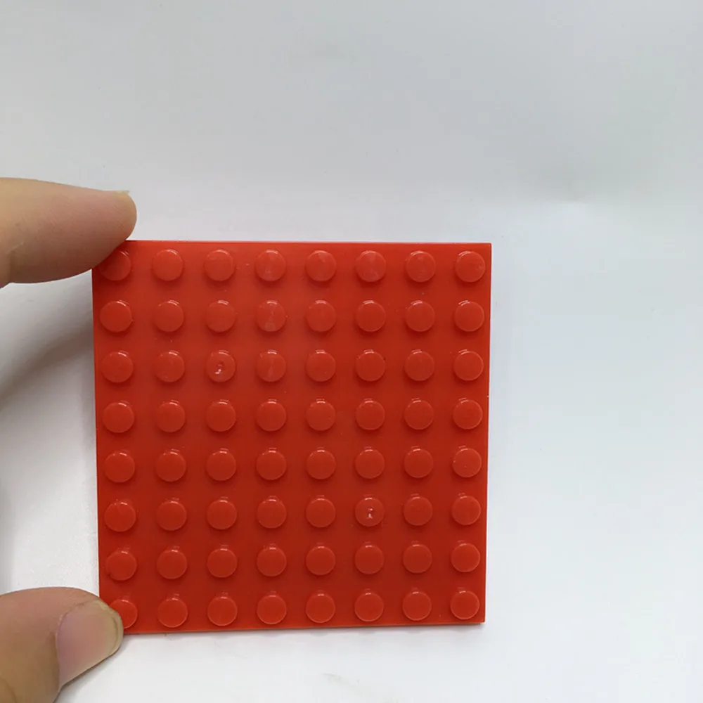 8X8 Нижняя пластина база низкая пластина ломтик 10 штук мелких частиц блоки разбросанные головоломки игрушки аксессуары
