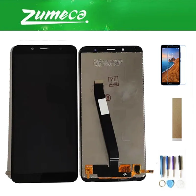 Дешево Оригинальное качество для Xiaomi Redmi 7A Redmi7A ЖК дисплей + сенсорный экран дигитайзер сборка черный цвет + лента для инструментов