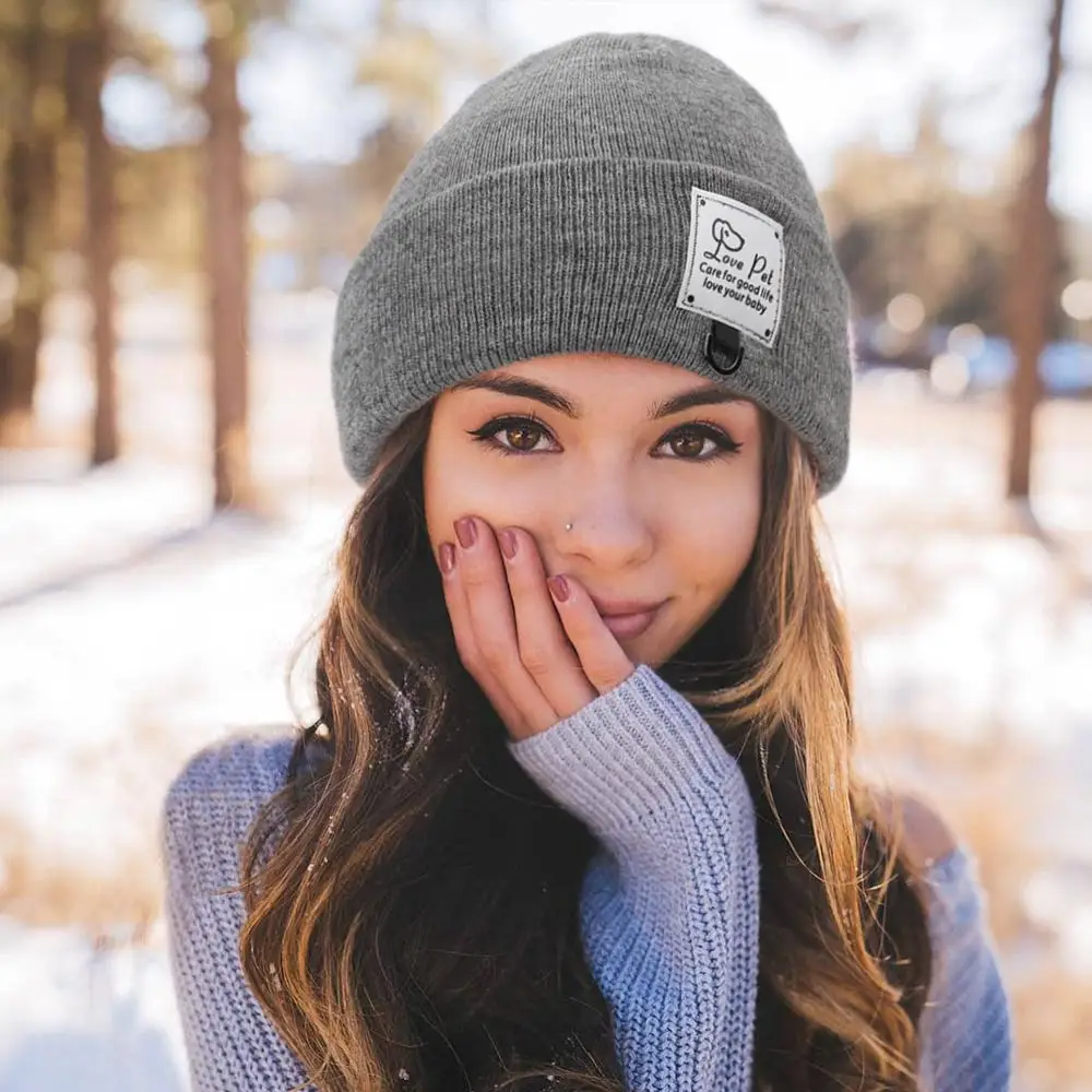 

Fashion Solid Color Wool Blends Knitted Hats For Baby Children Boy Girl Autumn Winter Warm Earmuffs Colorful Crown Caps Skullies