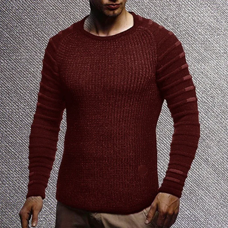 Vertvie Осенние повседневные мужские свитера вязаный пуловер с круглым вырезом мужской однотонный Модный мягкий теплый тонкий свитер Трикотаж Pull Homme