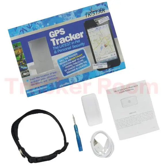 With box TKSTAR TK911 Мини Wifi домашнее животное кошка собака gps трекер локатор маленькое устройство слежения водонепроницаемый в режиме реального времени Google карта веб-приложение ТЭК - Цвет: With box