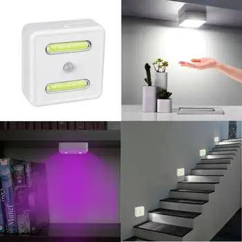 

UK LED Human Motion Sensor Light Wireless Night Cabinet Indoor Kitchen Wall Lamp
