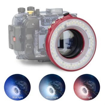 

Waterproof Camera Flash Ring Light Underwater 40m 130ft Round Speedlite Flash for Seafrogs waterproof camera Housing case