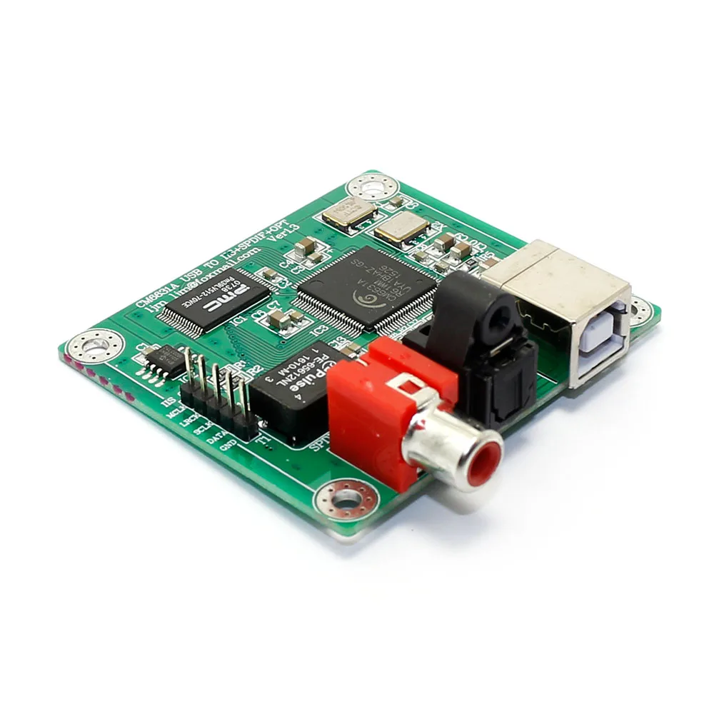Hi-Fi CM6631A 192 кГц для коаксиального оптического SPDIF конвертора DAC 24bit USB 2,0