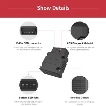 

Mini Bluetooth3.0 Wifi OBD 2 Car Diagnostic-Tool Scanner VD09 Auto Diagnosis Device Tool