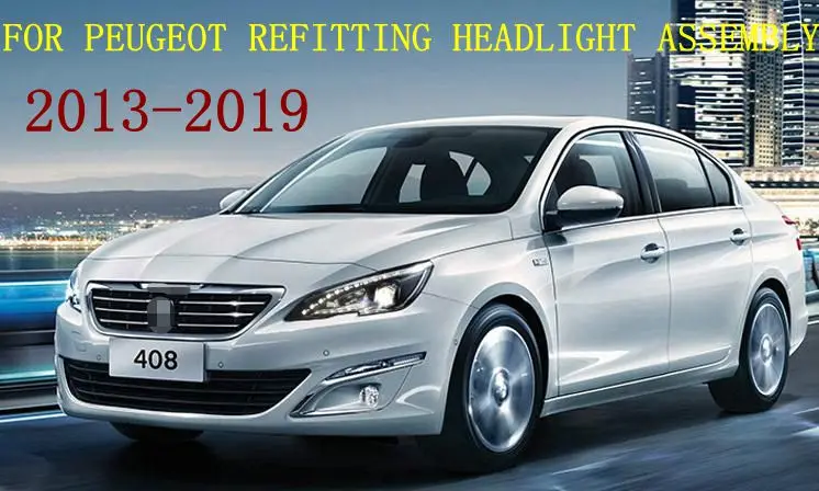 Vland завод для автомобилей головной светильник для 308S фара 2013 для 408 светодиодный передний светильник с plug and play+ сигнал поворота
