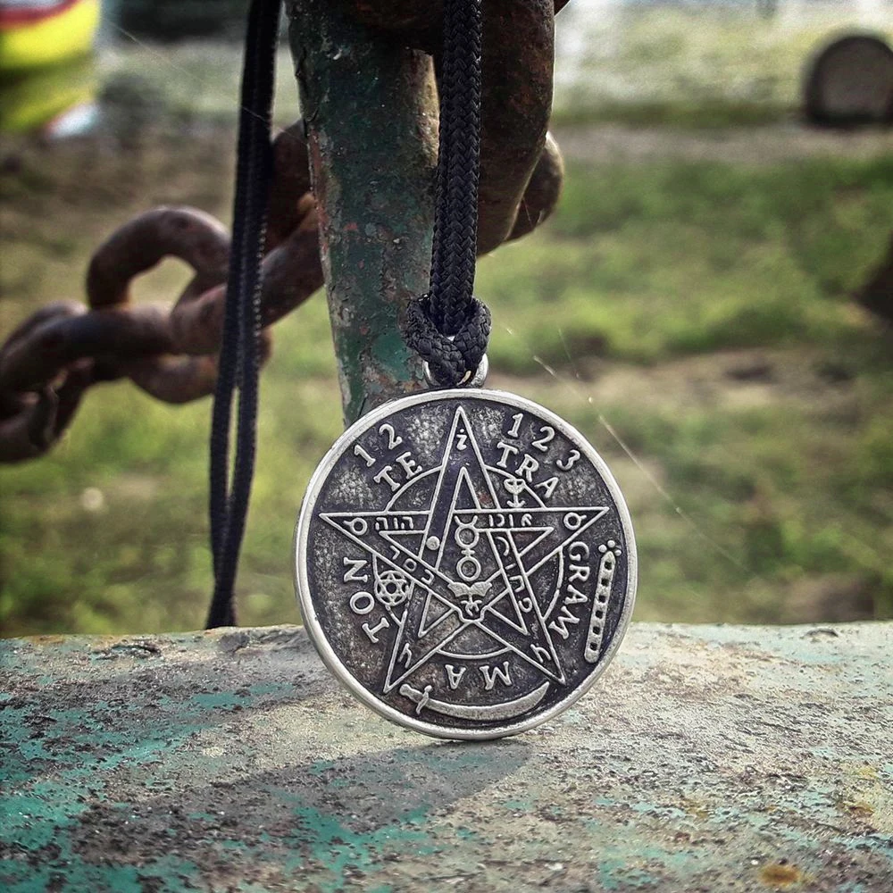 Мужская и женская пентаграмма Соломона тетраграмматон кулон ожерелье Wiccan Pagan