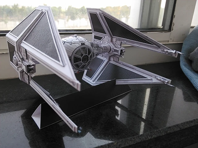 TIE interceptor DIY Handcraft PAPER MODEL KIT Handmade Toy Puzzles 5