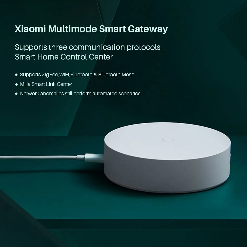 Шлюз Xiaomi Smart Home Mijia многорежимный сетевой хаб 3 ZigBee Wi Fi Bluetooth работает с приложением