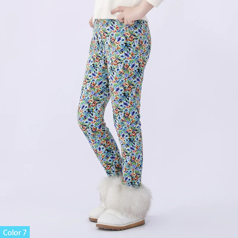 Color 7 SheeCute/леггинсы для девочек плотные теплые штаны для малышей и детей детские штаны с цветочным принтом на осень-зиму SCW101 - Цвет: Color 7