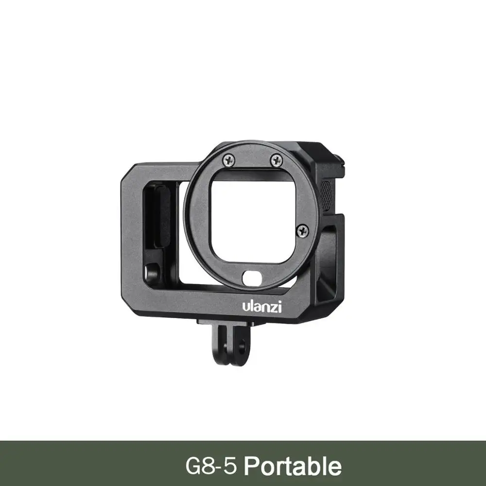 Ulanzi G8-5 металлическая клетка чехол корпус чехол для GoPro Hero 8 черный с холодным башмаком для микрофона заполняющий светильник Vlog аксессуар для камеры - Цвет: Синий цвет