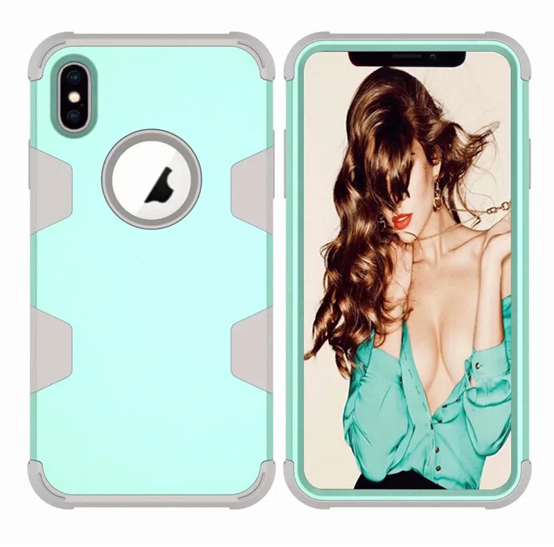 Противоударный чехол для телефона для Apple iPhone 6S 7 8 плюс Xs XR Max прочная, поликарбонатная лучей из ТПУ+ из 3 Слои Гибридный противоударный защитный чехол Защитная крышка для всего тела