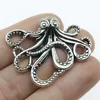 WYSIWYG 2pcs 42x35mm Pendant Octopus Octopus Charm Pendants For Jewelry Making Antique Silver Color Octopus Pendants ► Photo 2/3