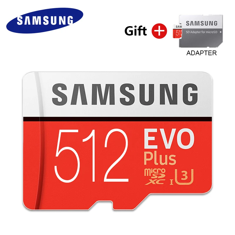 SAMSUNG EVO Plus карта памяти 512 ГБ U3 micro SD карта 512gMicrosd Чтение 100 м/с флеш-карта SDXC TF карта для 4K HD динамическое видео - Емкость: 512 ГБ