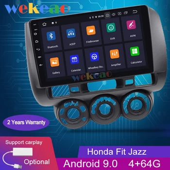 

Wekeao Touch Screen 9" 1 Din Android 9.0 Car Radio Automotivo Car Dvd Player For Honda Fit Jazz 4G Auto GPS Navigation 2004-2007