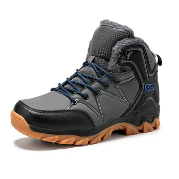 

2019 Outdoor Big Size Waterproof Hiking Shoes For Men Suede Breathable Trekking Sneakers Mountain Boots Anti-Slippery Sneakers