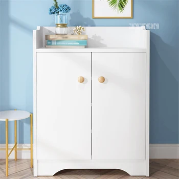 

VA012 Entryway Wood Shoe Cabinet Living Room Hallway Floor Standing Type Density Board Storage Cabinet Cupboard With 2-Door