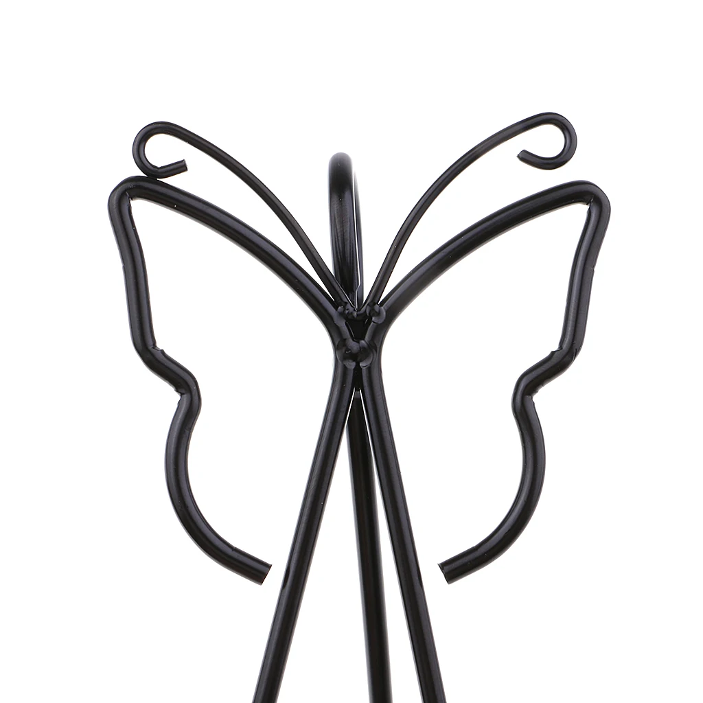 Iron Floral Style Butterfly Shape Easel Bowl Plate Art Photo Picture Frame Holder Book Display Stands 233x138mm