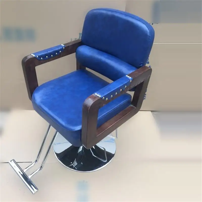 Schoonheidssalon Ретро парикмахерские стулья мягкие салонные стулья салон красоты ретро кресло регулируемое кресло для макияжа Парикмахерская мебель - Цвет: G3