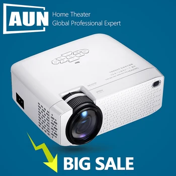 

AUN Mini Projector D40|Full HD 1920*1080P Support|3D HDMI VGA USB for Video projector|Portable Proyector for home Cinema