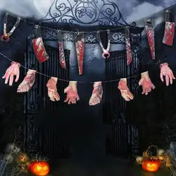 Ужасный Хэллоуин вечерние привидениями гирлянда для развешивания Вымпел декоративный баннер
