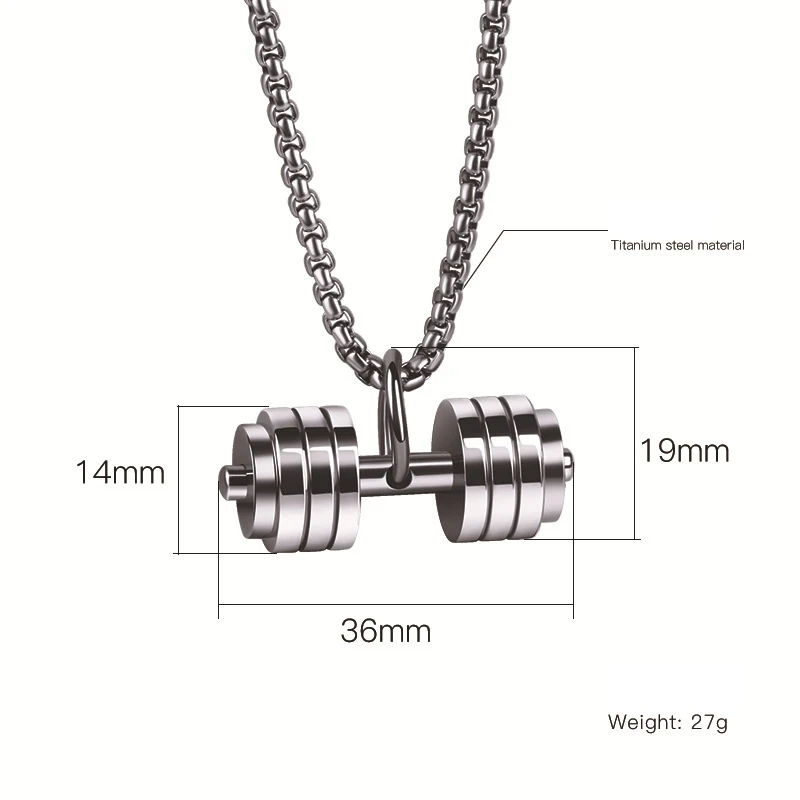 Творчество высокое качество спортивные ожерелье "гантель"