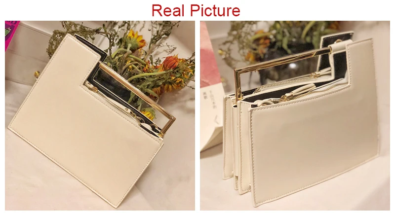 Fashion Metal Handle Box Type Women Handbags Organ Design Pu Women's Shoulder Bags Luxury Messenger Crossbody Bag Ladies Totes (2)