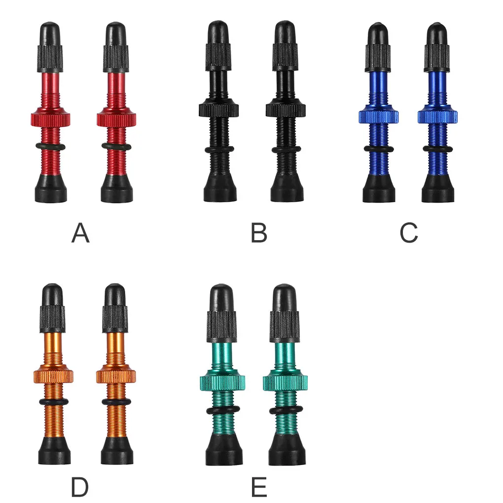 Bicycle Tire Valves 2Pcs Alloy Core Tubeless 48/54/58/60mm for Mountain Road Bike bicycle tubeless valve,bicycle valve,bicycle air valve,bicycle valve core,tire valve core,bicycle air nozzle