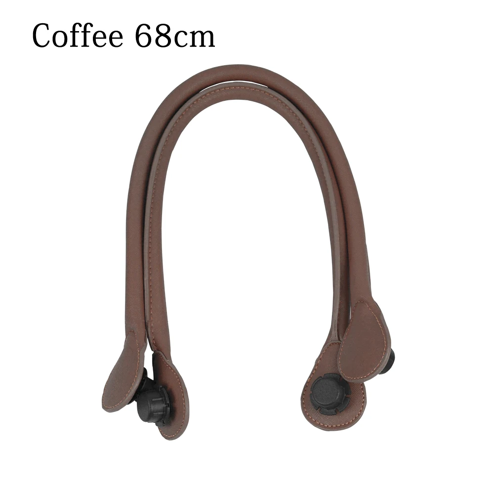 coffee 68cm TANQU короткий длинный круглый Pu искусственная кожа ручка для Obag классический мини O сумка женские сумки на плечо - Цвет: coffee 68cm