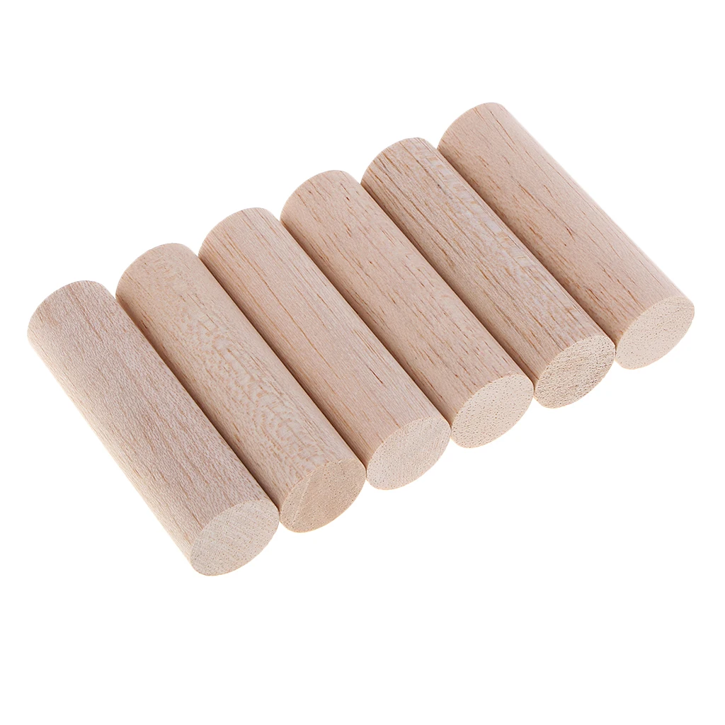 Unfinished Wood Rods Round Sticks Wooden Crafts Dowel DIY Modeling for Kids