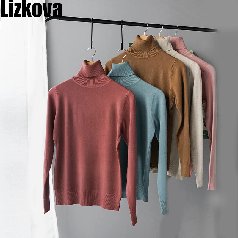 Vente Automne femmes multicolore doux pull à col roulé 60% cachemire mélange couleur unie pull hiver femmes chaud cachemire capote