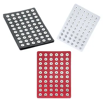 

60pcs 18mm Button Jewelry Show Plate PU Leather Metal Snap Button Display Board