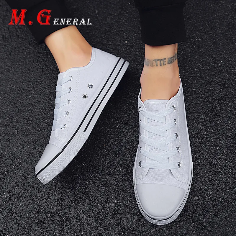 Canvas Shoes Sneakers Vulcanization-Shoes White Brands Mens New-Arrival Low-Top Lace-Up
