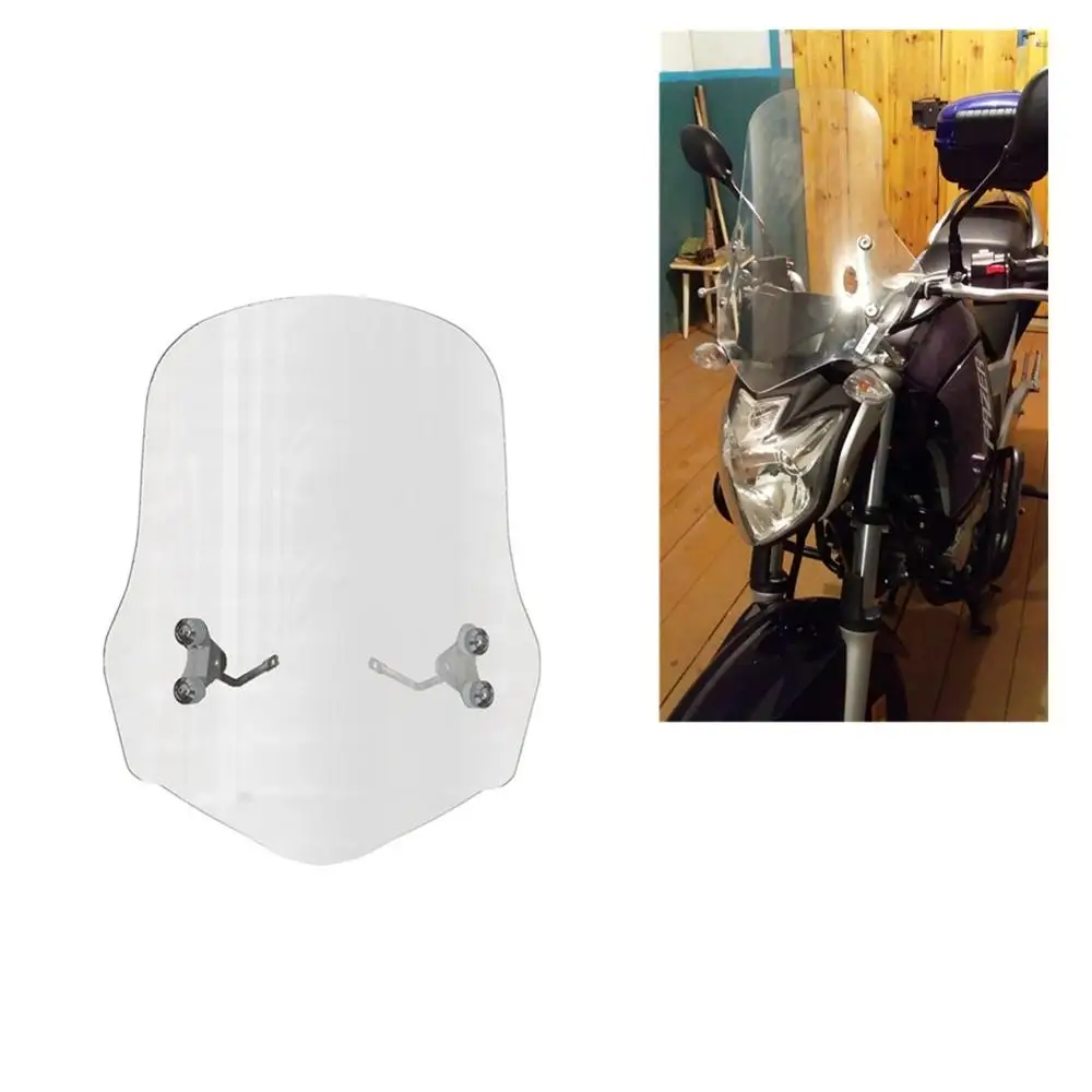 

Motorcycle High Quality ABS Front Windshield Windscreen Wind Deflectors Clear for FAZER YS250 40CM