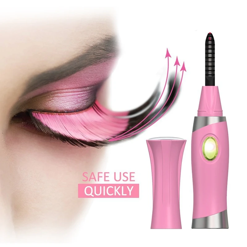 Electric Heated Eyelash Curler and Comb Design, Durable Natural Eyelash Curling Tool USB Rechargeable Mini Style
