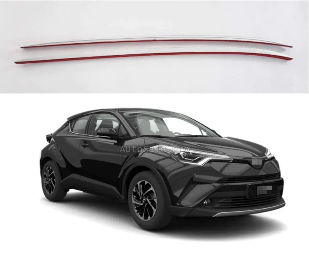 Fit For Toyota C-HR CHR 2017 2018 Aluminium alloy Silver Accessories Top Roof Rails Rack Side Bars Decoration Trim car styling | Автомобили