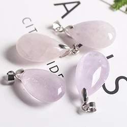 Натуральная подвеска в форме капли Смешанные Подвески - Цвет камня: LIGHT AMETHYST