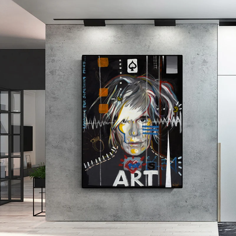 Знаменитые постеры и принты Andy Warhol, абстрактная живопись на холсте, современная поп-арт Куадрос, настенные картины для гостиной, домашний декор