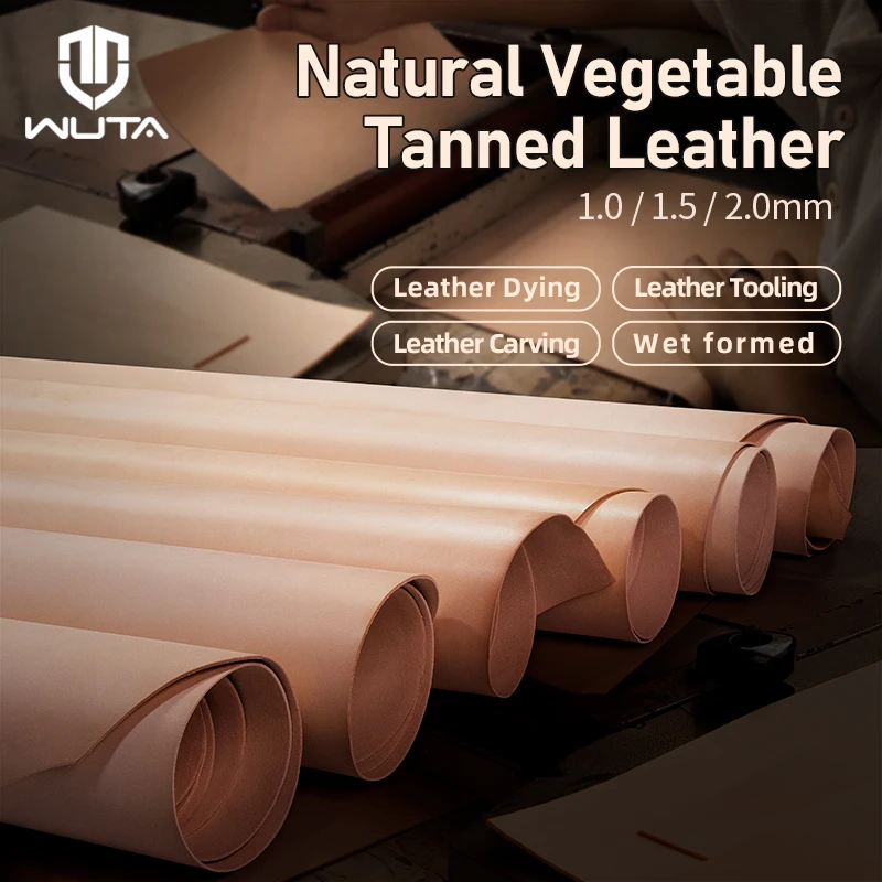 WUTA NEW Full Grain Veg-Tanned Leather Piece Cowhide Leather Craft DIY Material WUTA NEW Full Grain Veg-Tanned Leather Piece Cowhide Leather Craft DIY Material