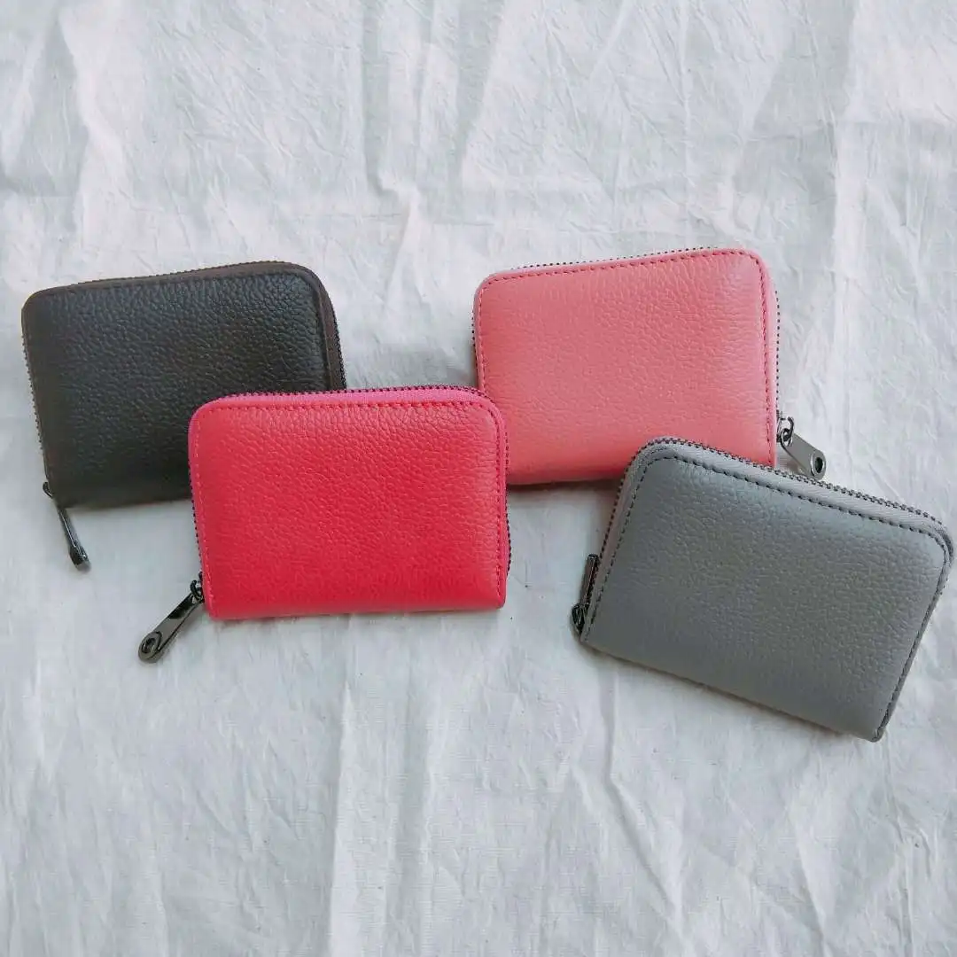 

2019 Summer Hot Selling First Layer Genuine Leather Card Bag Multi-functional Document Package-Style Women's Card Bit More Walle