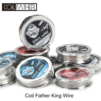 

5m/15ft Coil Father King A1 NI80 SS316 Heating Wire for Electronic Cigarette RDA RTA RDTA Atomizer Coil Wire Accessories