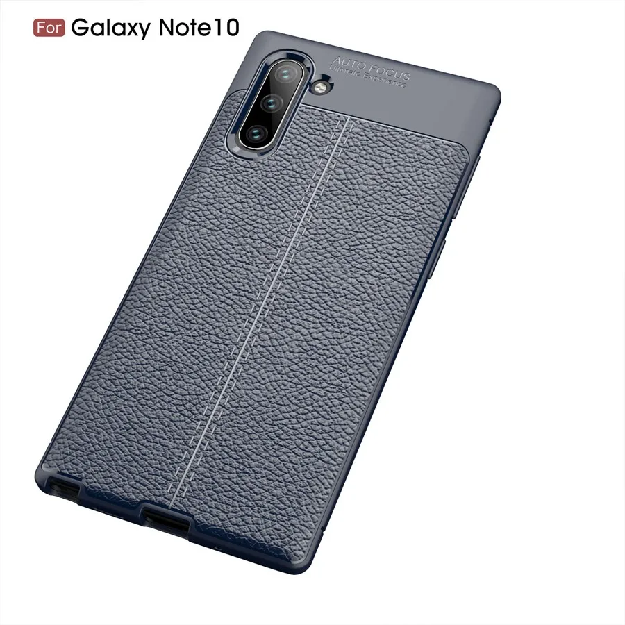 Чехол для samsung Galaxy Note 10 Pro, роскошный кожаный мягкий силиконовый чехол из ТПУ для samsung Note10 Note 10, ударопрочный чехол