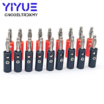 

20 Pcs 4mm Banana Plug Red and Black Length 40mm Connector