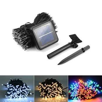 

Solar Panel Charge LED String Outdoor Waterproof RGB Holiday light Night Sensor Garden Patio Lawn Yard Christmas Decoration lamp