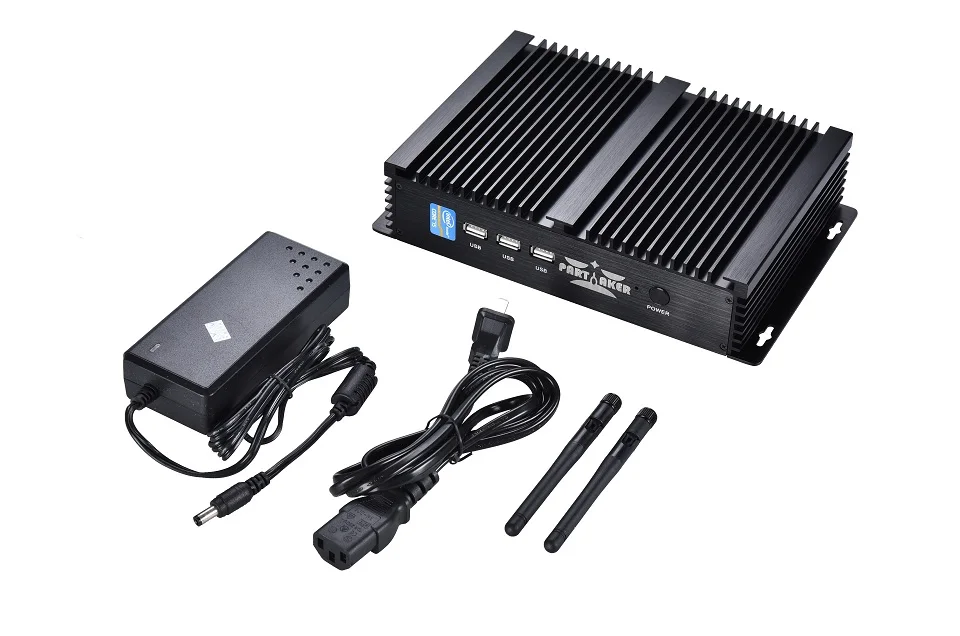Без вентилятора Barebone i3 мини ПК Win10 3 года гарантии промышленный компьютер Intel Core i3 4005U 4K HTPC tv Box DHL