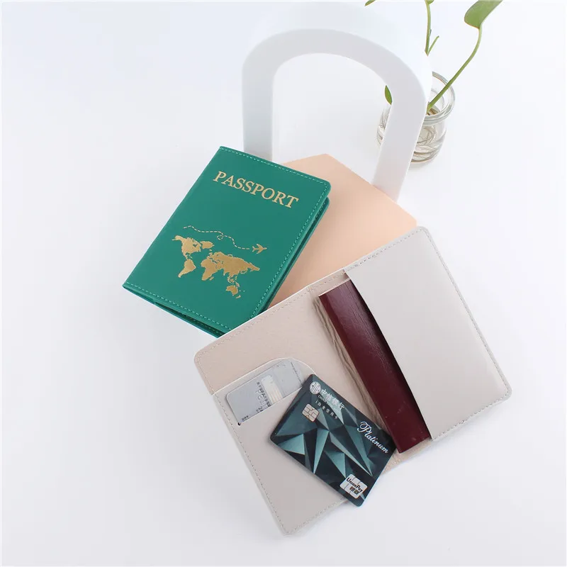 New Map Couple Passport Cover Letter Women Men Travel Wedding Passport Cover Holder Travel Case CH43