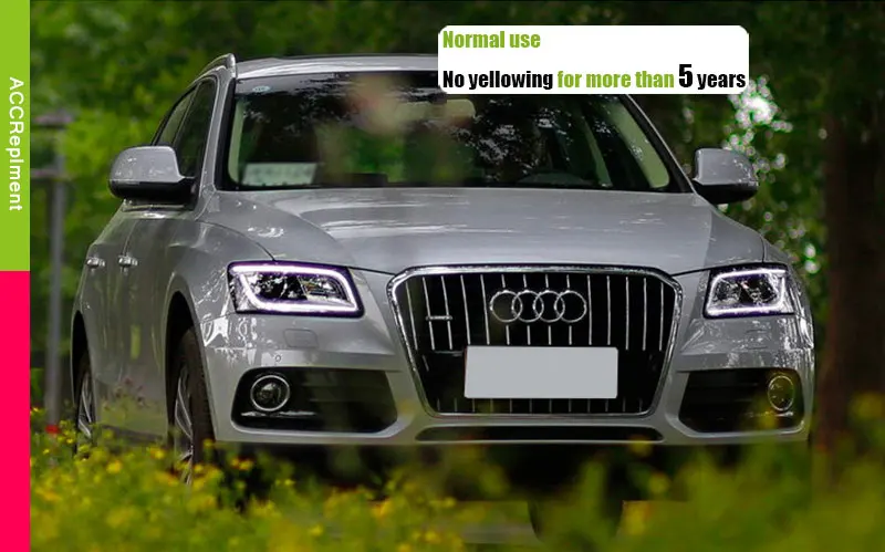 Автомобильный Стайлинг для Audi Q5 фары 2009- Q5 светодиодный фары DRL Объектив Двойной Луч H7 спрятал bi Xenon объектива