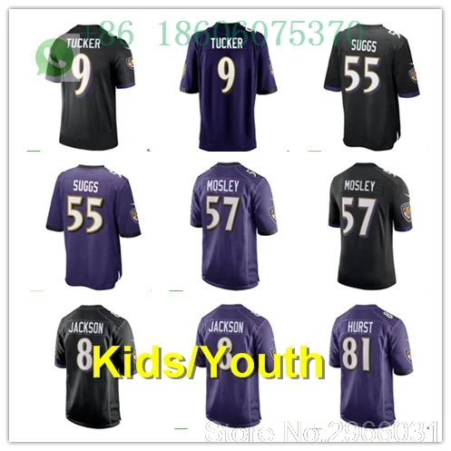 Baltimore A+++ качественная Детская Молодежная Футболка Lamar Jackson 8 Hayden Hurst 81 Рэй Льюис 52 Джастин Такер 9 Hayden Hurst 81