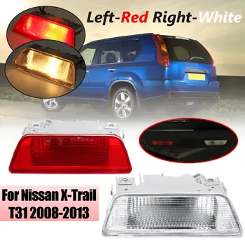 

Rear Bumper Tail Lamp Reverse Brake Reflector Lights with Blub For Nissan X-Trail T31 2008-2013 Red Left/White Right Tail Light