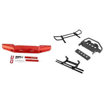 

1 Set Alloy Front and Rear Bumper for Rc Model Car Red & 1 Set Metal Front Upper/Lower Bumper Rear Bumper Protection